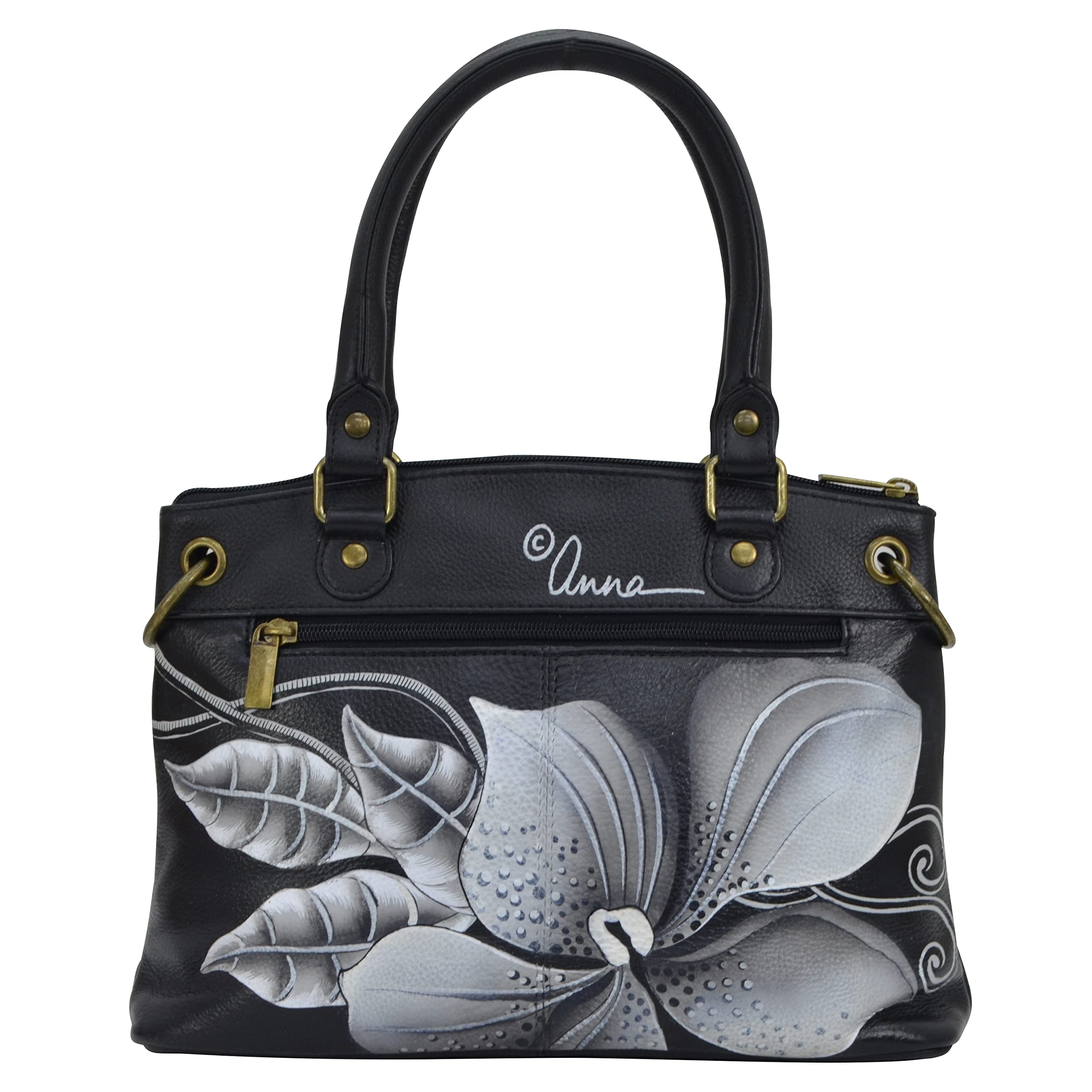 Anuschka Women's Original Hand-Painted Genuine Leather Satchel Purse - Small Crossbody Bag for Women | Perfect for Work, Travel & Everyday Use