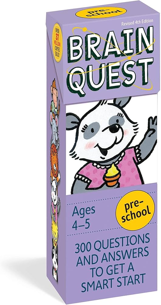 Brain Quest Preschool Workbook for Ages 4-5: 300 Educational Questions & Answers for Early Learning | Revised 4th Edition | Homeschool & Classroom Activities