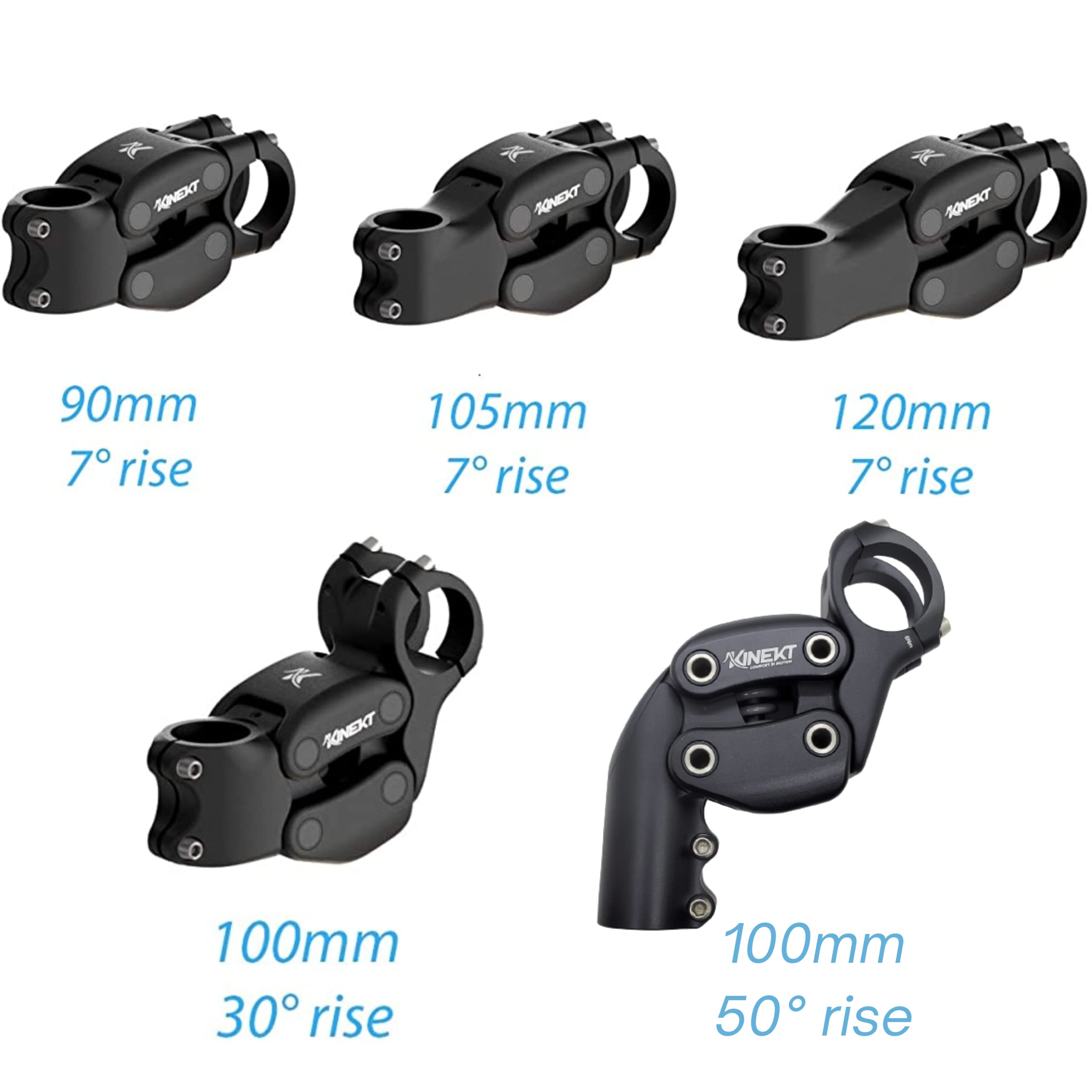KINEKT Suspension Stem – Adjustable Height Bicycle Handlebar Stem for Mountain Bike, Road Bike, MTB & BMX – Reduce Shoulder Pain & Improve Comfort – Perfect for Rough Trails, Commuting & Long-Distance Cycling