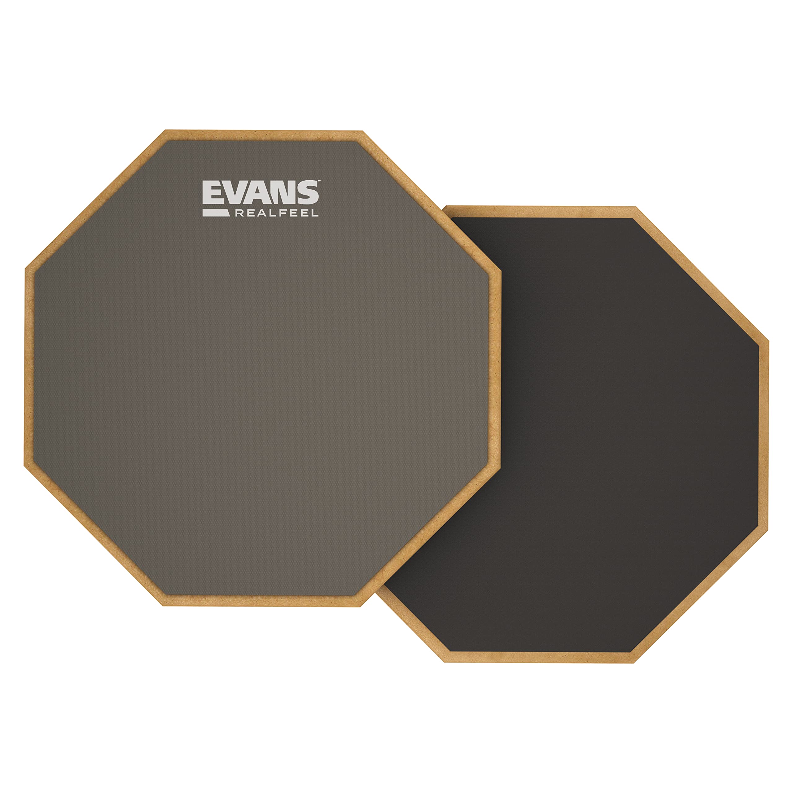 Evans RealFeel 6 Inch 2-Sided Drum Practice Pad - Premium Gum Rubber & Neoprene Surface - Silent Drumming Pad for Drummers - Perfect for Home Practice, Studio Sessions & Quiet Rehearsals