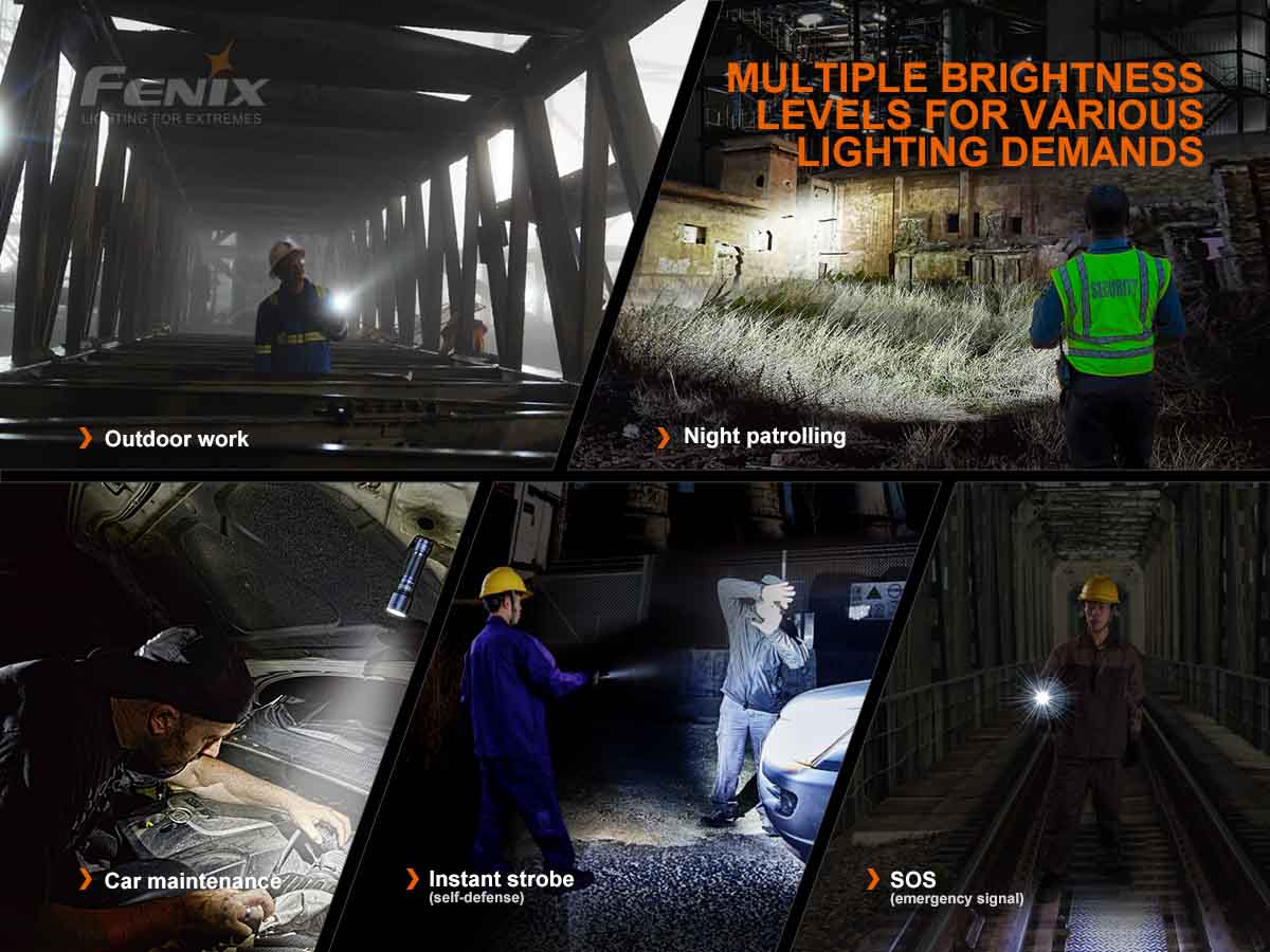 Fenix C7 Rechargeable LED Work Flashlight - 1000 Lumens, IP68 Waterproof, Durable for Construction, Camping, Hiking & Emergency Use