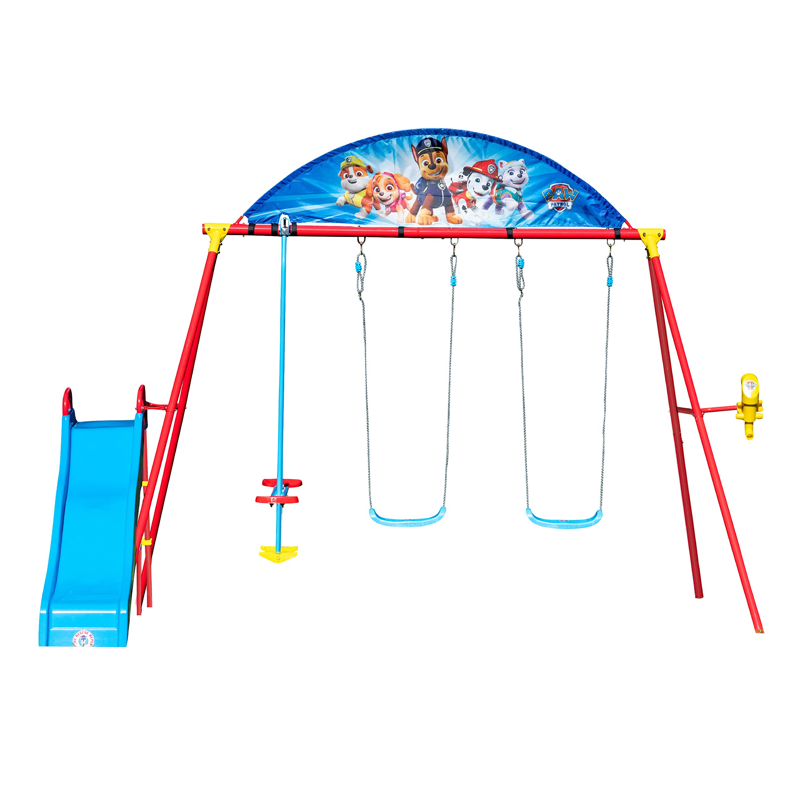 PAW Patrol Themed Kids Swing Set - Outdoor Backyard Swings for Children - Perfect for Playgrounds, Parks, and Home Play Areas