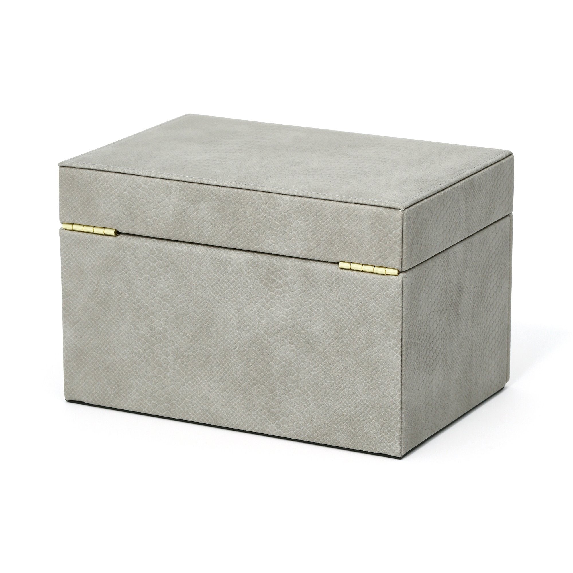 Flavia Small Gray Jewelry Box - Elegant Storage for Rings, Necklaces & Earrings | Perfect for Travel & Home Organization
