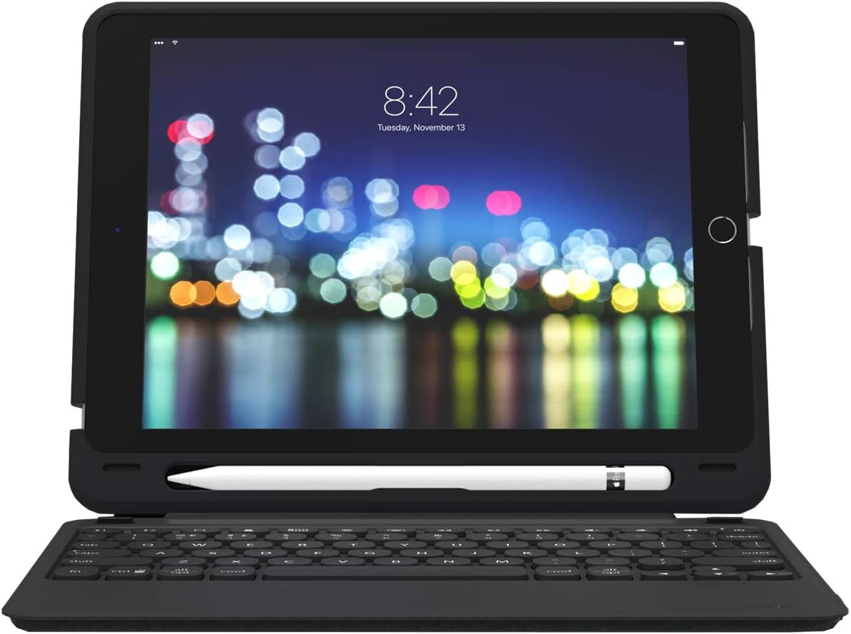 ZAGG Slim Book Go Bluetooth Keyboard and Case - Ultra-Thin Wireless Keyboard for iPad, MacBook, and Tablets - Perfect for Travel, Work, and Home Office Use