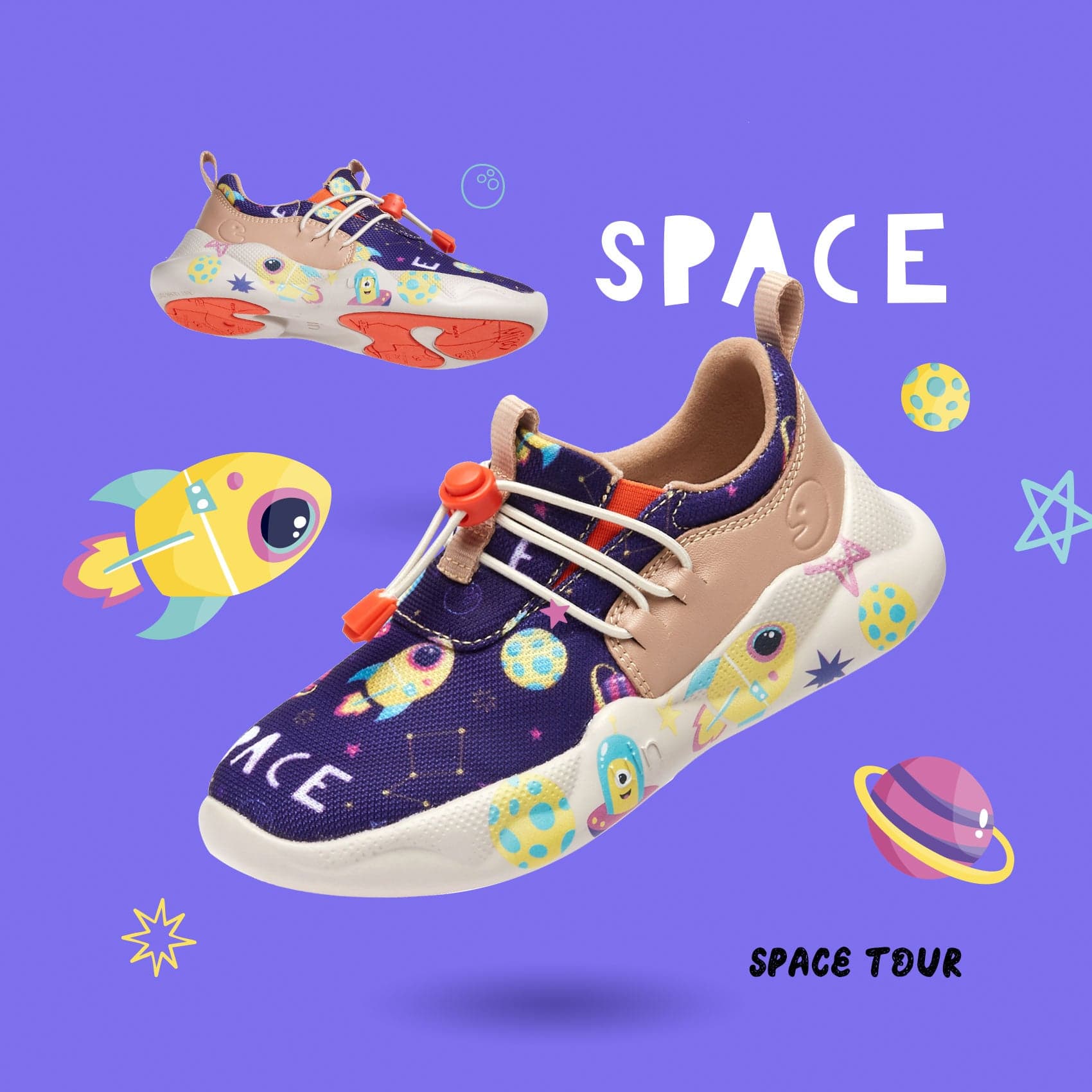 Space Tour Mijas XIII Kids' Sneakers - Lightweight Breathable Running Shoes for Boys & Girls - Perfect for School, Sports & Outdoor Activities
