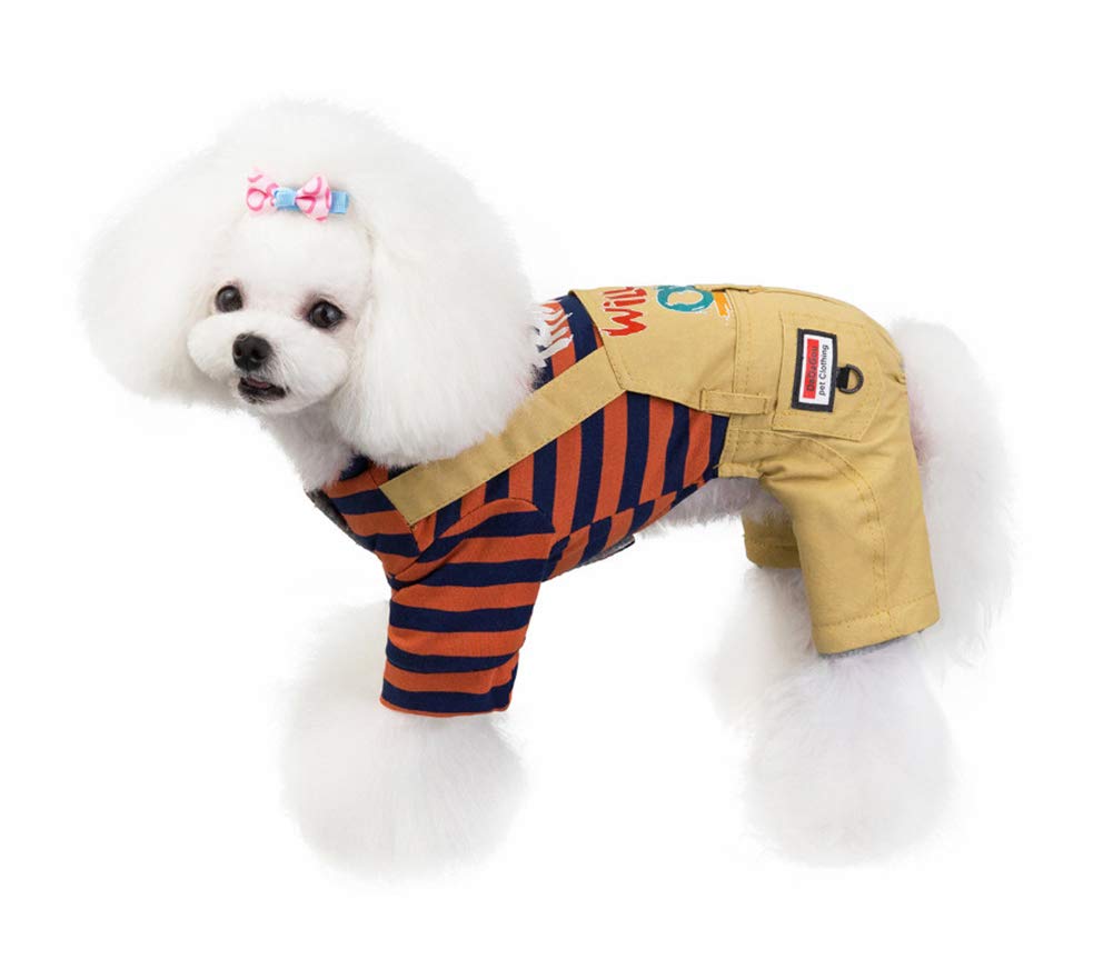 Trudz PET Dog Coat - Thickened Fleece Hoodie Jacket for Small & Medium Dogs & Cats - Warm 4-Legs Winter Sweater for Cold Weather (Orange, M) - Perfect for Outdoor Walks & Indoor Cozy Comfort