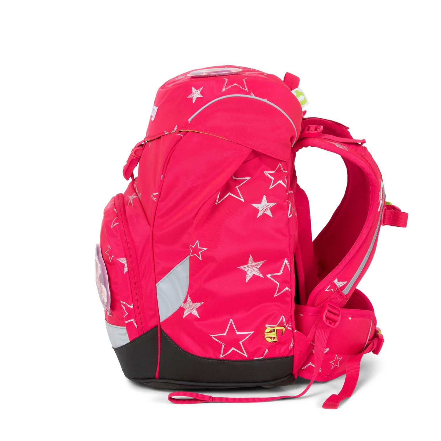 Ergobag Prime School Backpack for Kids - Lightweight, Durable & Comfortable | CinBearella Pink Stars Design | Perfect for School, Travel & Daily Use