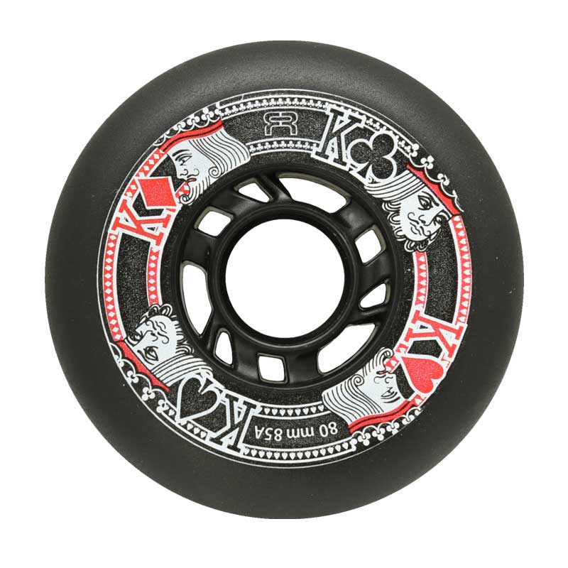 FR Street King 80mm High-Performance Inline Skate Wheels - 4 Pack Set for Aggressive Skating & Urban Street Performance