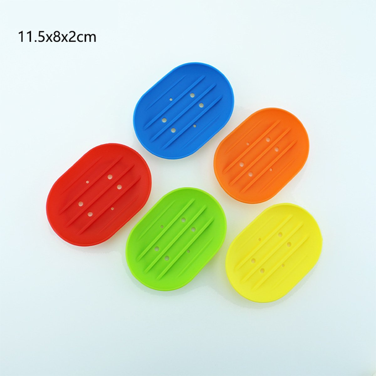 Cabilock 3-Pack Silicone Soap Dish Holder - Non-Slip Bathroom & Shower Soap Tray - Durable, Easy to Clean Soap Saver for Sink, Kitchen, and Travel