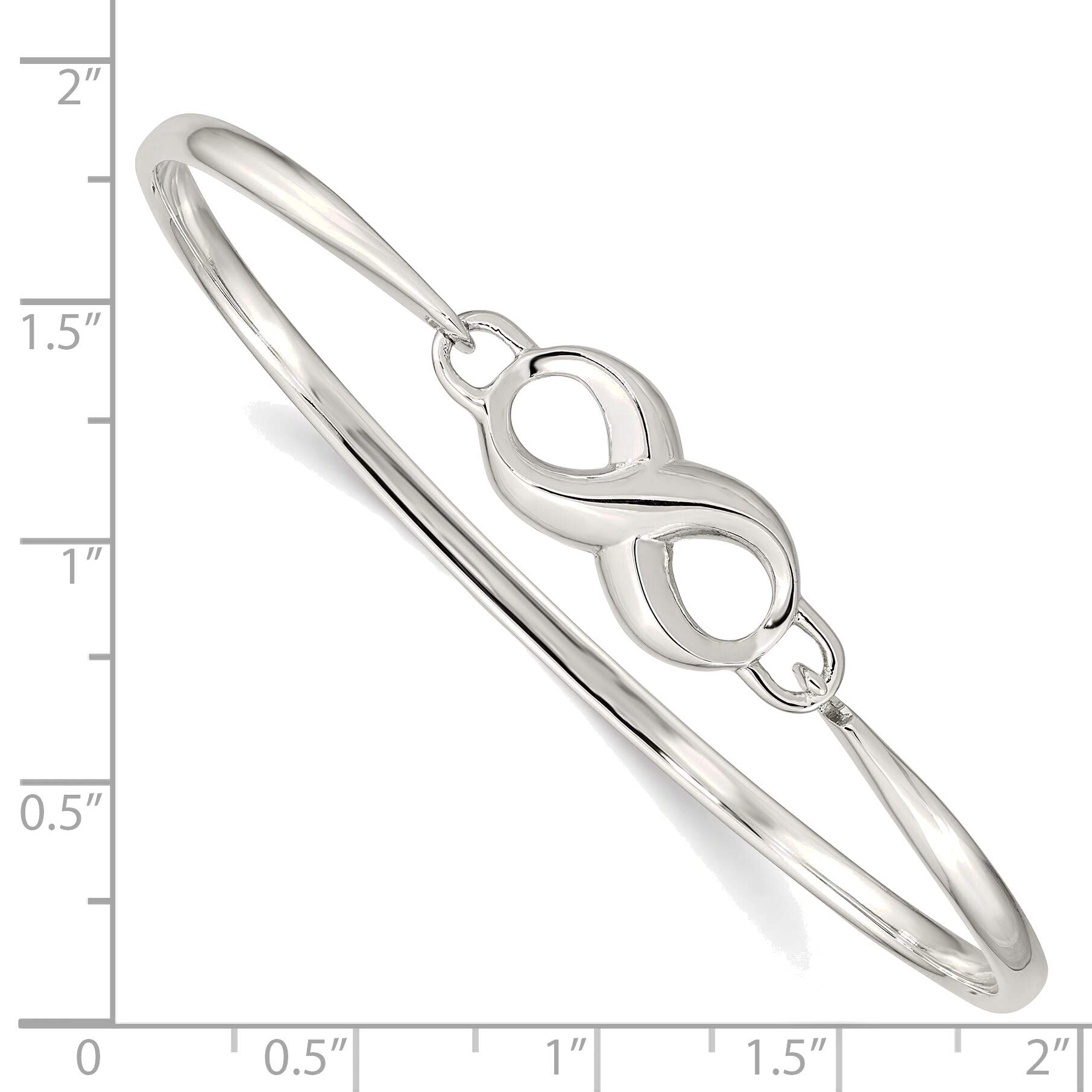 Bonyak Sterling Silver Infinity Bangle Bracelet for Women - Elegant & Durable 925 Silver Jewelry Gift for Her - Perfect for Anniversaries, Weddings & Everyday Wear