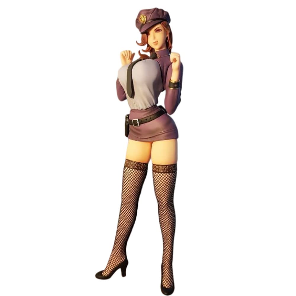 QDLONG Inran Do S Policewoman Akiko 1:6 Scale Anime Figure - Busty & Removable Outfit, Sexy Collectible Statue (10.6 inch PVC) | Perfect for Adult Collectors, Anime Fans & Gift Giving | Display for Home Office, Game Room or Themed Collections