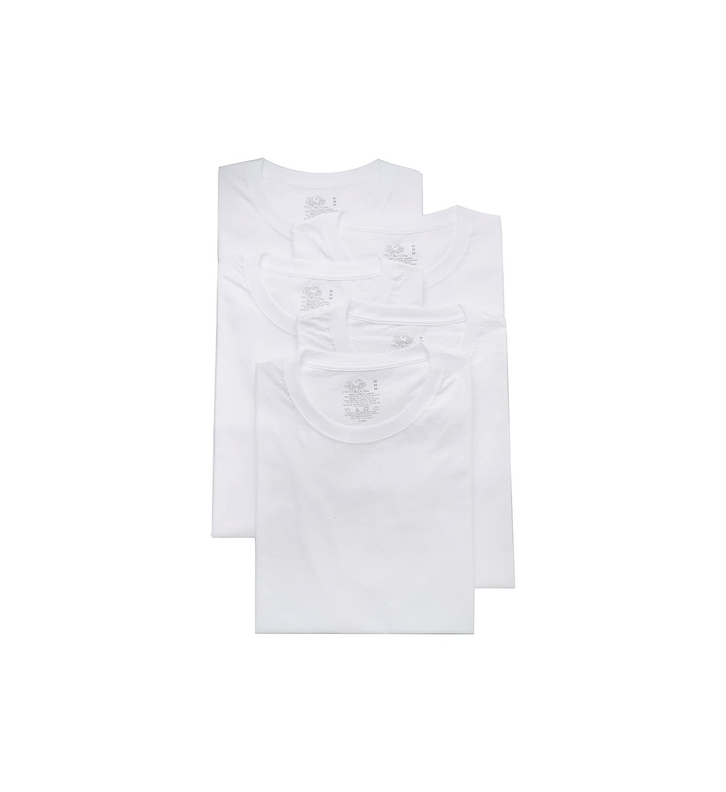 Fruit of the Loom Men's COOLZONE Moisture Wicking Crew Neck T-Shirts 5-Pack - White, X-Large, Assorted Colors | Breathable & Comfortable for Workout, Gym, Casual Wear & Everyday Use