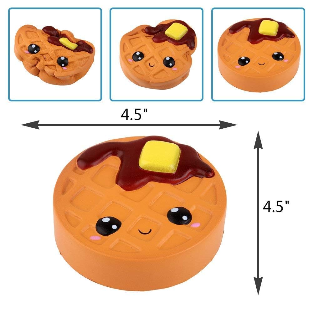 Anboor Scented Squishy Food Toys - 4PCS Pizza & Cake for Stress Relief & Kids Play