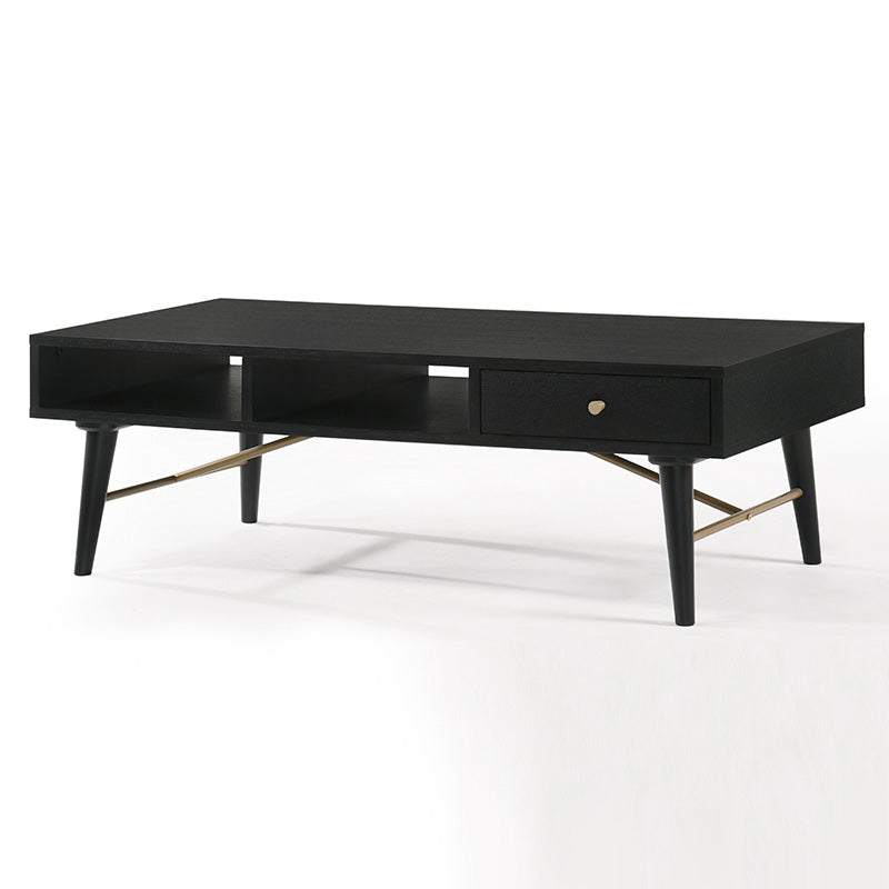 RANIA Modern Coffee Table 120cm - Black Ash Finish for Living Room, Lounge & Office Decor