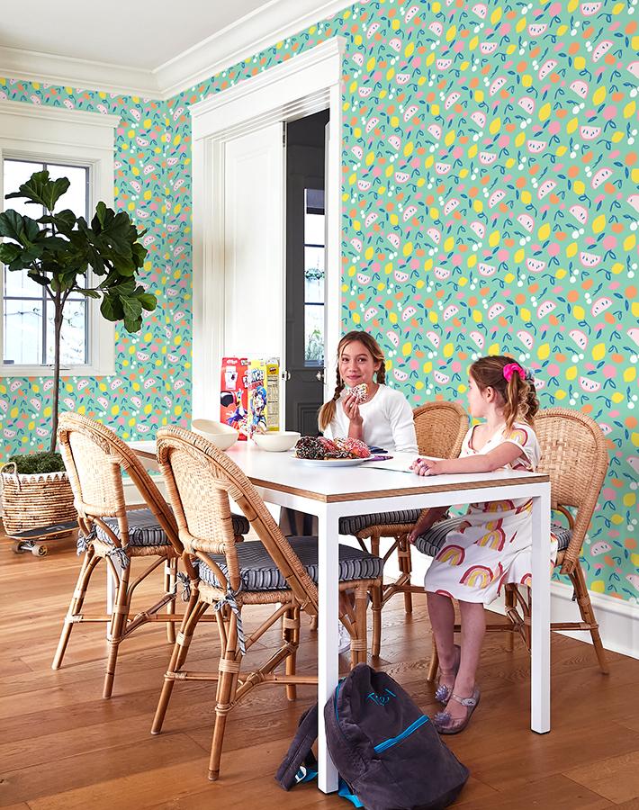 Caribbean Island Fruits Wallpaper by Tea Collection - Tropical Home Decor for Living Room & Bedroom