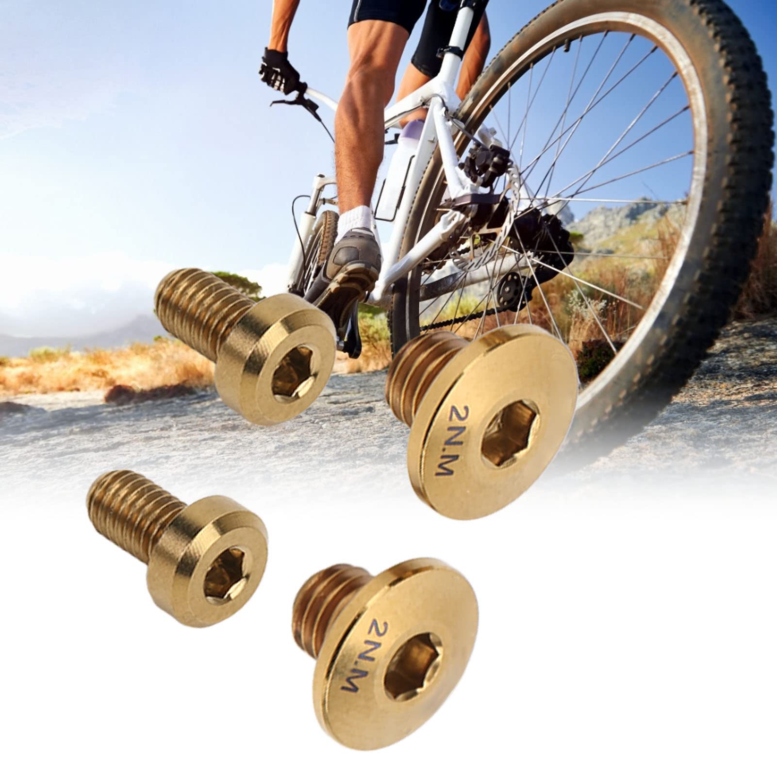 Demeras Oil Cylinder Lid - Bike Brake Lever Screw Anti Rust Cover for Motorcycle & Bicycle Repair (Gold) - Perfect for DIY Bike Maintenance & Rust Prevention