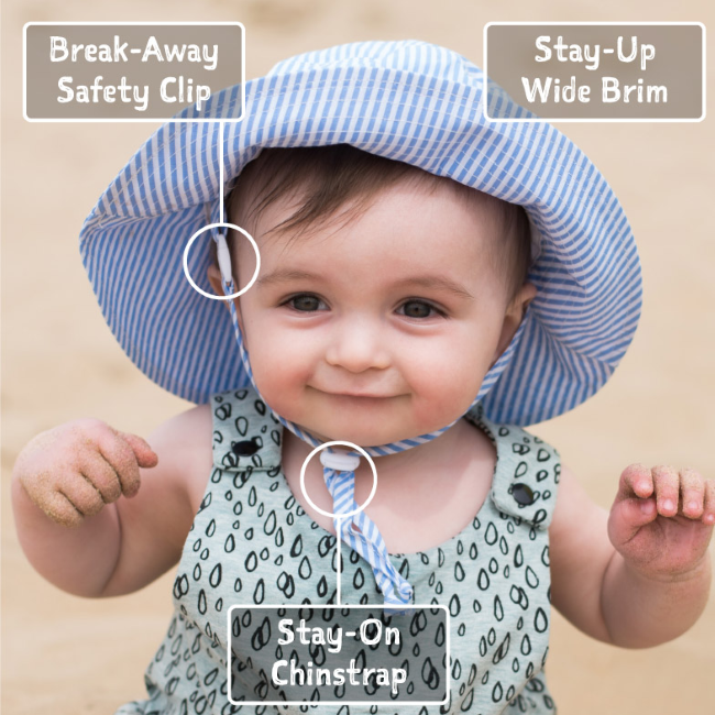 Jan & Jul Cotton Bucket Sun Hat for Baby & Toddler - UPF 50+ UV Protection, Adjustable Chin Strap, Breathable Summer Beach Hat for Boys & Girls (Cactus Print) - Perfect for Outdoor Play, Beach Trips & Park Adventures