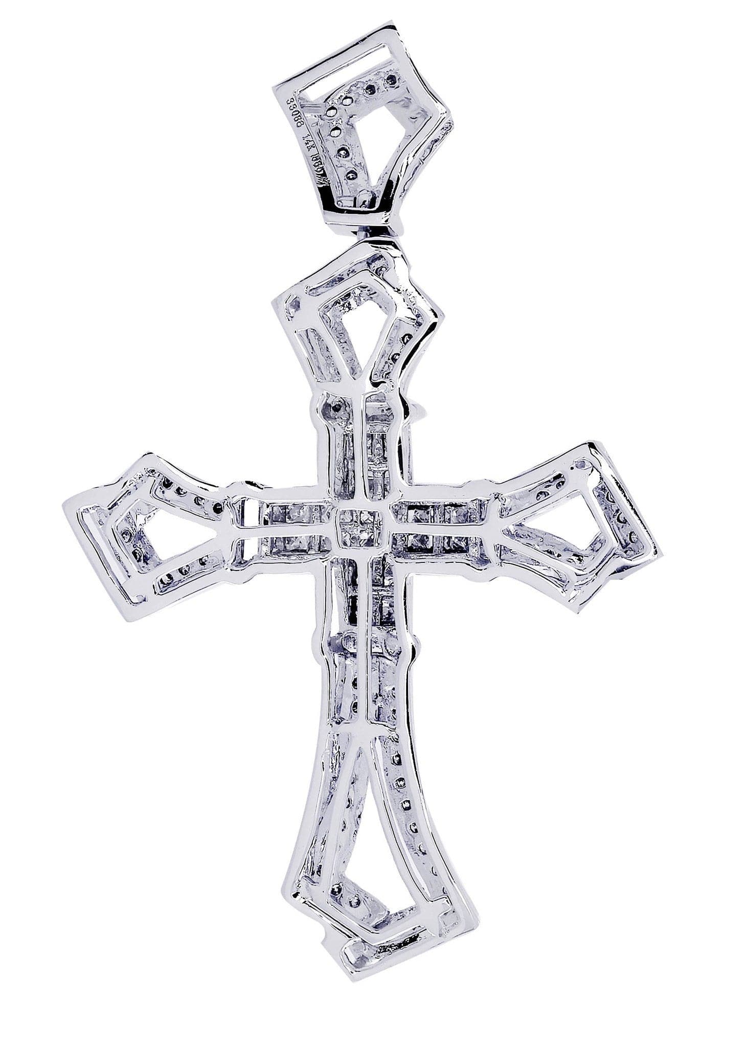 1.78 Carat Diamond Cross Pendant Necklace - 13.13 Grams | Elegant Jewelry Gift for Women & Men | Perfect for Weddings, Anniversaries & Religious Occasions