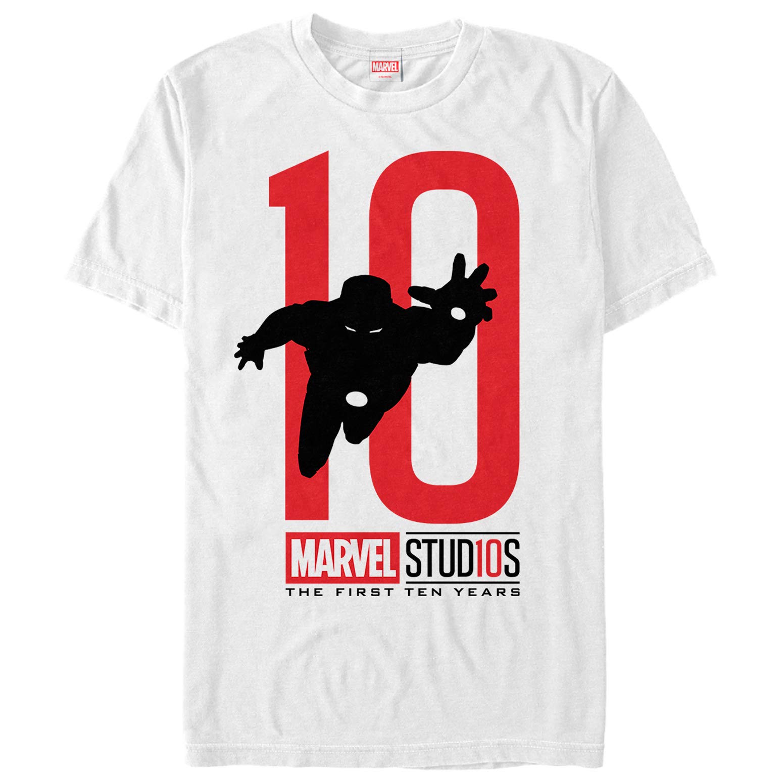 Marvel Men's 10th Anniversary Iron Man Graphic T-Shirt - Superhero Cotton Tee for Fans, Gifts & Casual Wear