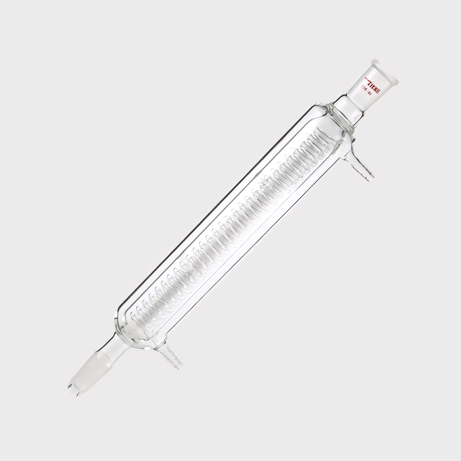 Premium Borosilicate Glass Jacketed Coil Condenser - 24/40 Joint, 300mm (11.81
