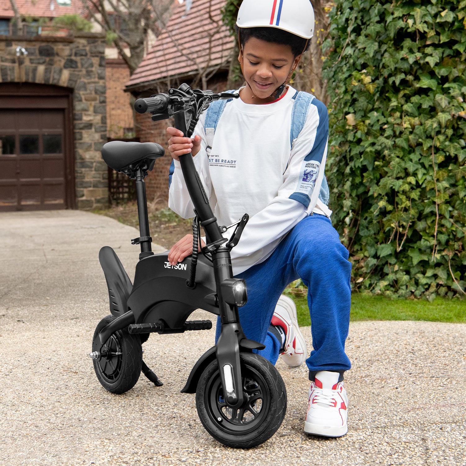 LX10 Folding Ride On Car for Kids - Electric Powered, 12V Battery, LED Lights - Perfect for Indoor & Outdoor Play, Birthday Gifts, Backyard Fun