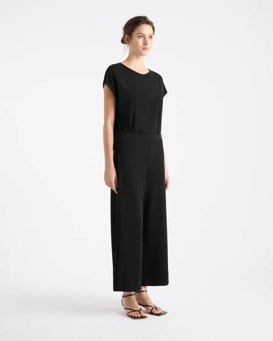 Women's High Waisted Palazzo Pants - True Navy Blue Wide Leg Lounge Pants for Casual Wear, Yoga & Travel