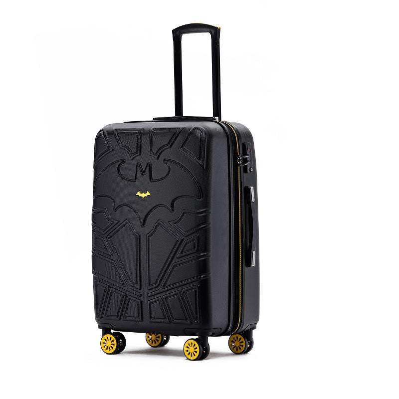 Batman 24-Inch Medium 4-Wheel Hard Shell Suitcase - Black | Durable Carry-On Luggage for Travel, Business Trips & Vacations