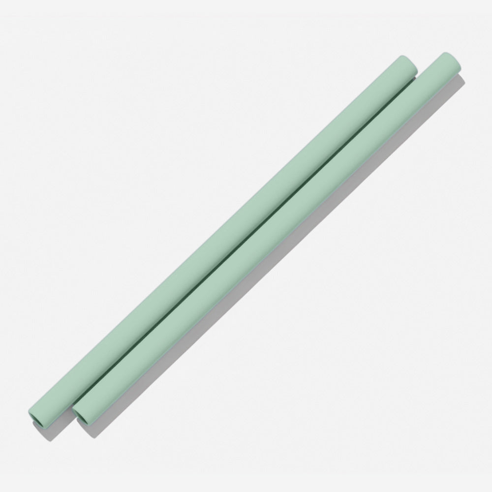 Eco-Friendly Reusable Silicone Straws (2 Pack) - BPA-Free, Dishwasher Safe, Perfect for Smoothies, Iced Coffee & Cocktails at Home or On-the-Go