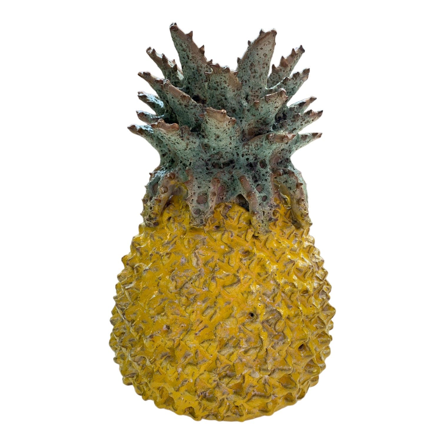 23cm Yellow Pineapple Vase - Unique Home Decor for Tropical & Coastal Style, Perfect for Centerpieces, Floral Arrangements, and Beach-Themed Weddings