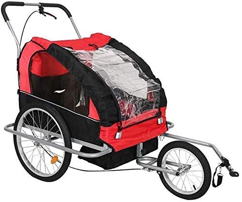 2-in-1 Pet Stroller & Bicycle Trailer - 360° Rotatable Suspension Jogger for Kids and Pets | Durable Transport Buggy Carrier for Outdoor Walks, Jogging & Family Adventures