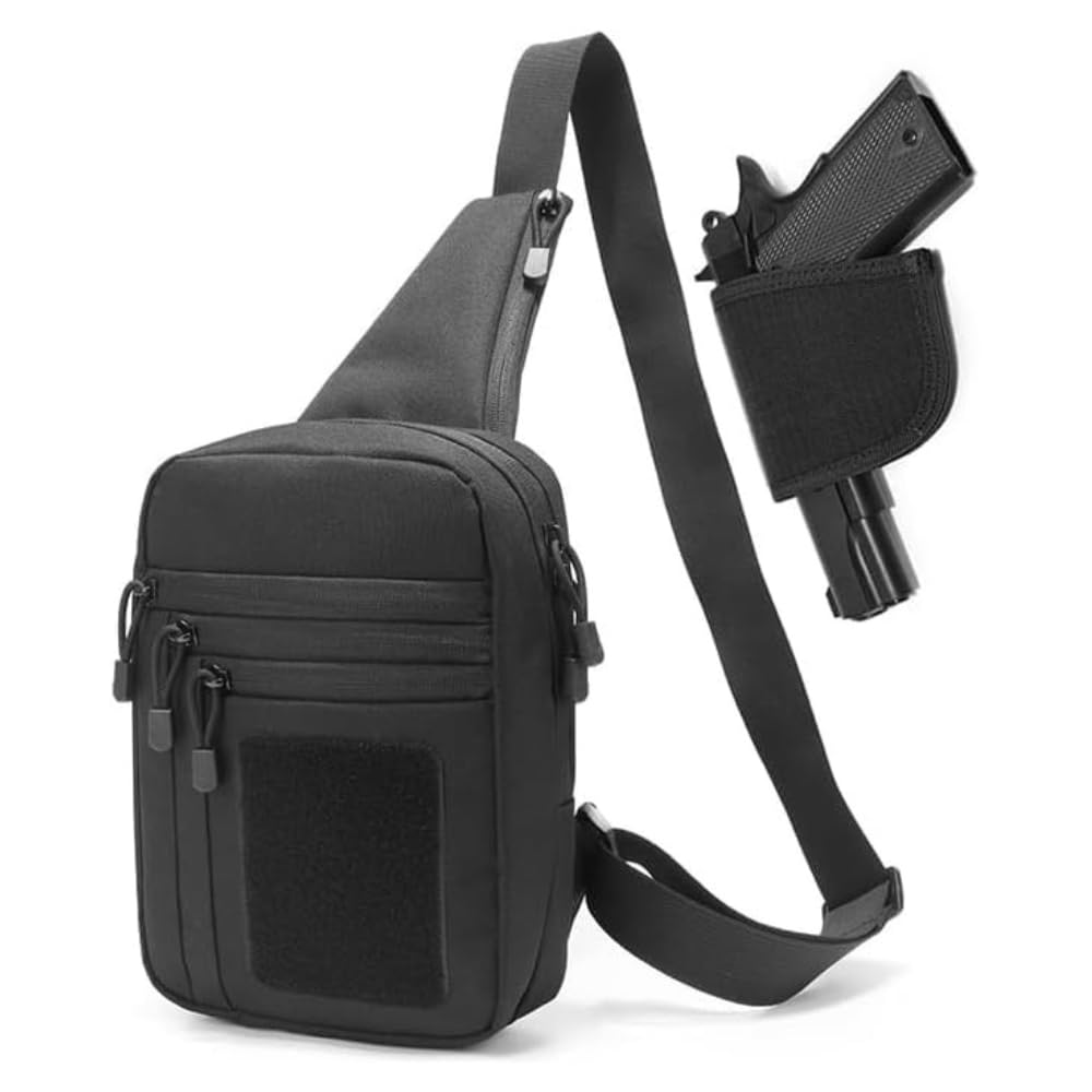 Raptor Sling Bag - Tactical Shoulder Chest Pack for Men & Women | Durable Right-Handed EDC Sling Backpack | Ideal for Shooting, Hunting, Hiking, Travel & Everyday Carry (EDC) | Compact & Versatile Design for Outdoor Adventures & Daily Commute