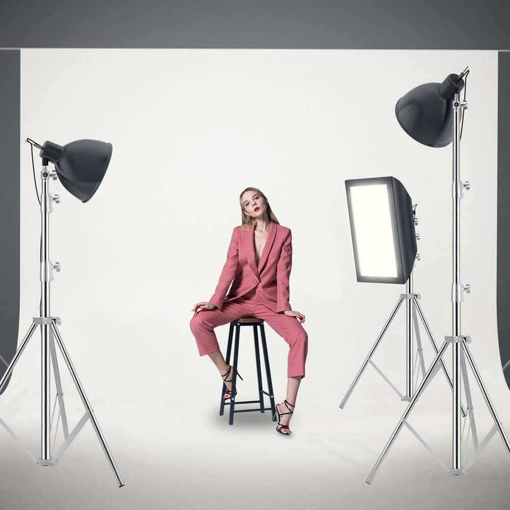 Professional 9.19ft Heavy Duty Light Stand Tripod - 2.8m Adjustable Stainless Steel Photography Stand for Softbox, Speedlight, Strobe & Umbrella - Perfect for Studio, Portrait & Outdoor Photography (Pack of 2)