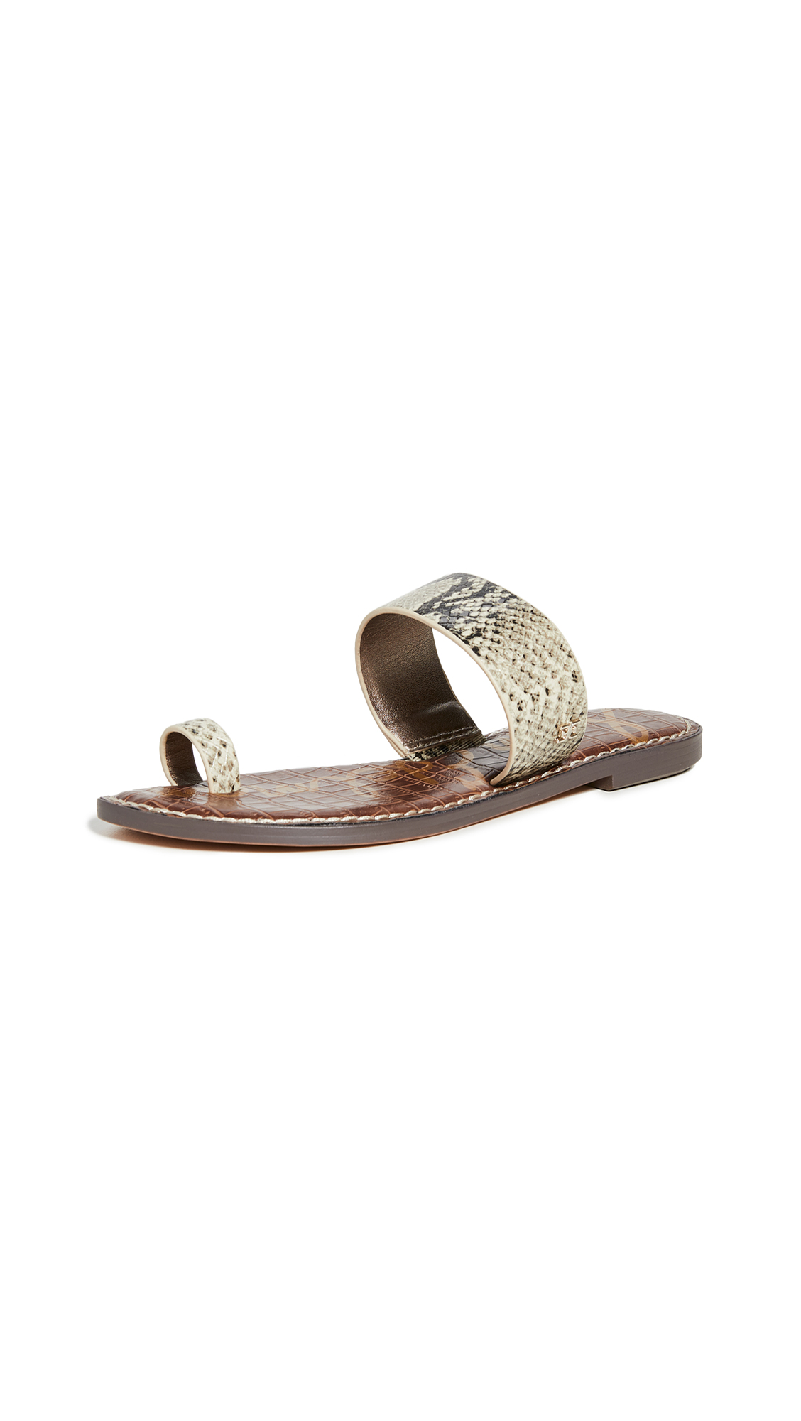 Sam Edelman Women's Gorgene Sandals - Comfortable Leather Slide Sandals for Women | Casual Summer Shoes for Beach, Pool & Vacation Outfits