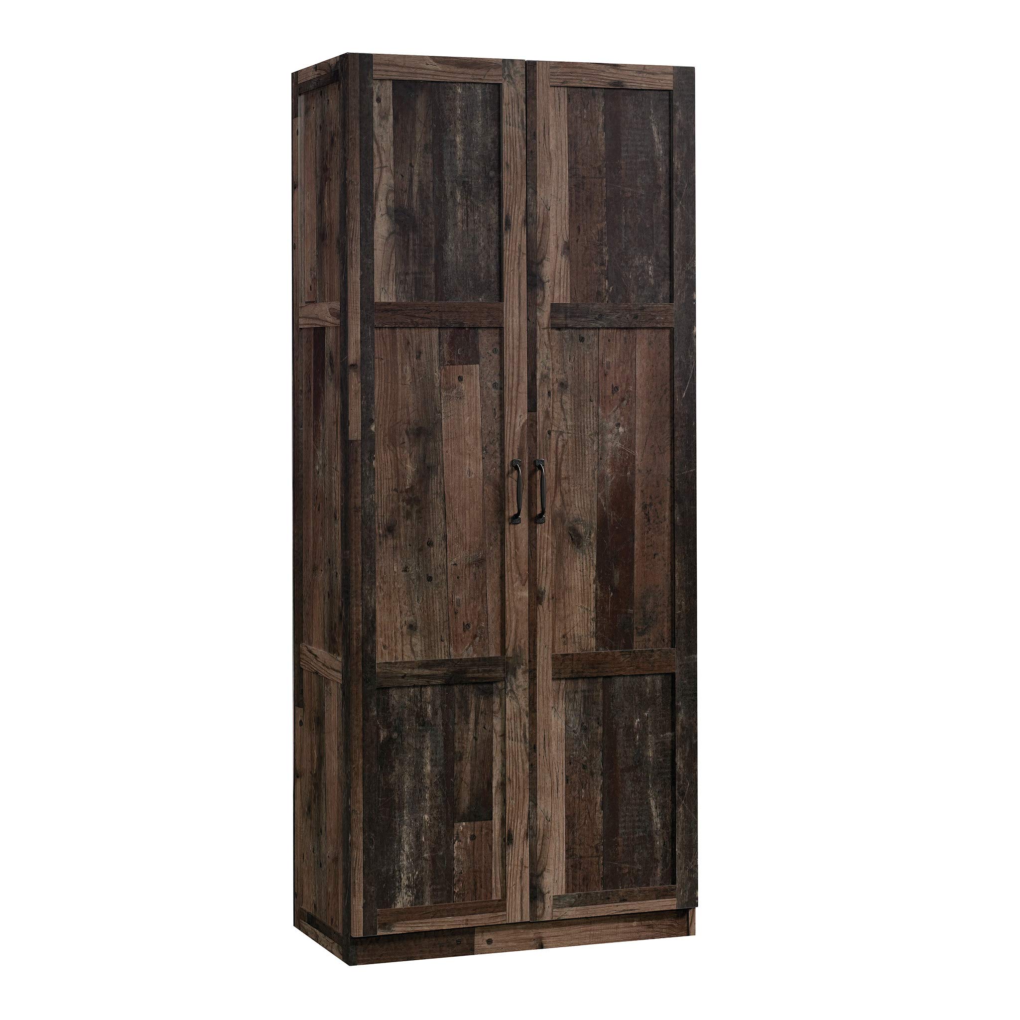 Sauder Select Storage Cabinet - Adjustable Shelves Kitchen Pantry & Bathroom Organizer in Reclaimed Pine - Perfect for Home Organization, Small Space Storage, and Farmhouse Decor