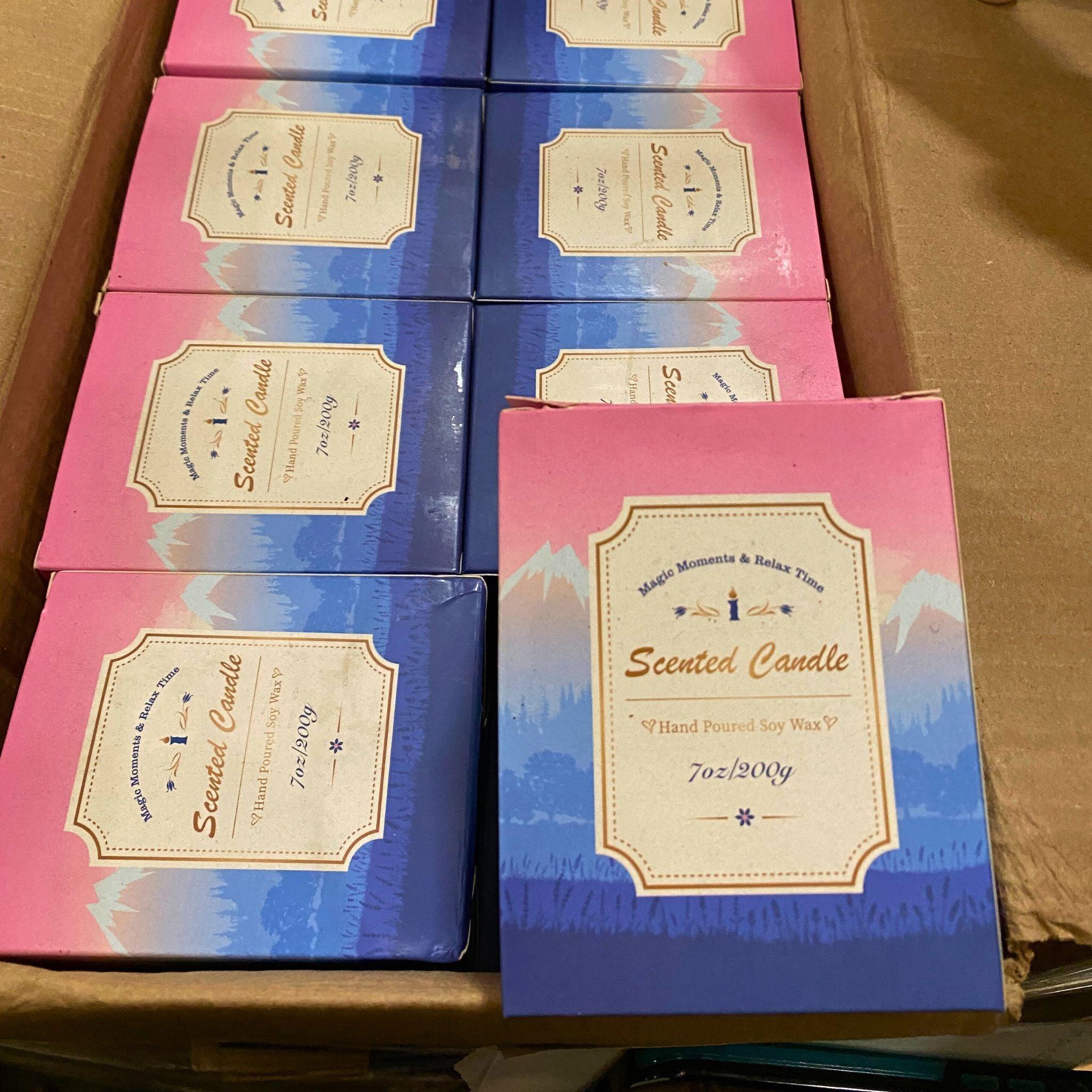 Premium Scented Candles 7OZ/200G - 24 Pack Bulk Set for Home, Spa, Wedding & Romantic Gifts - Lavender, Vanilla & More Fragrances