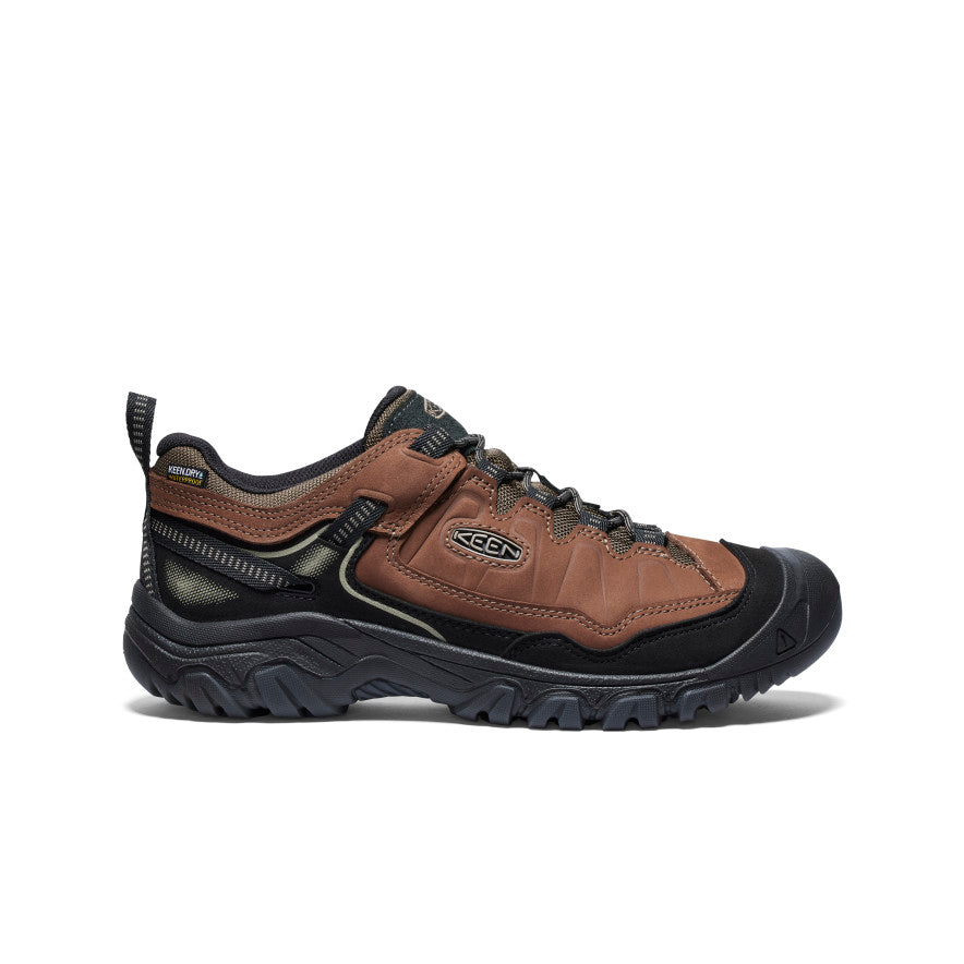 Men's Targhee IV Waterproof Hiking Shoes - Bison/Black | Lightweight & Durable for Outdoor Adventures, Trail Running & Camping