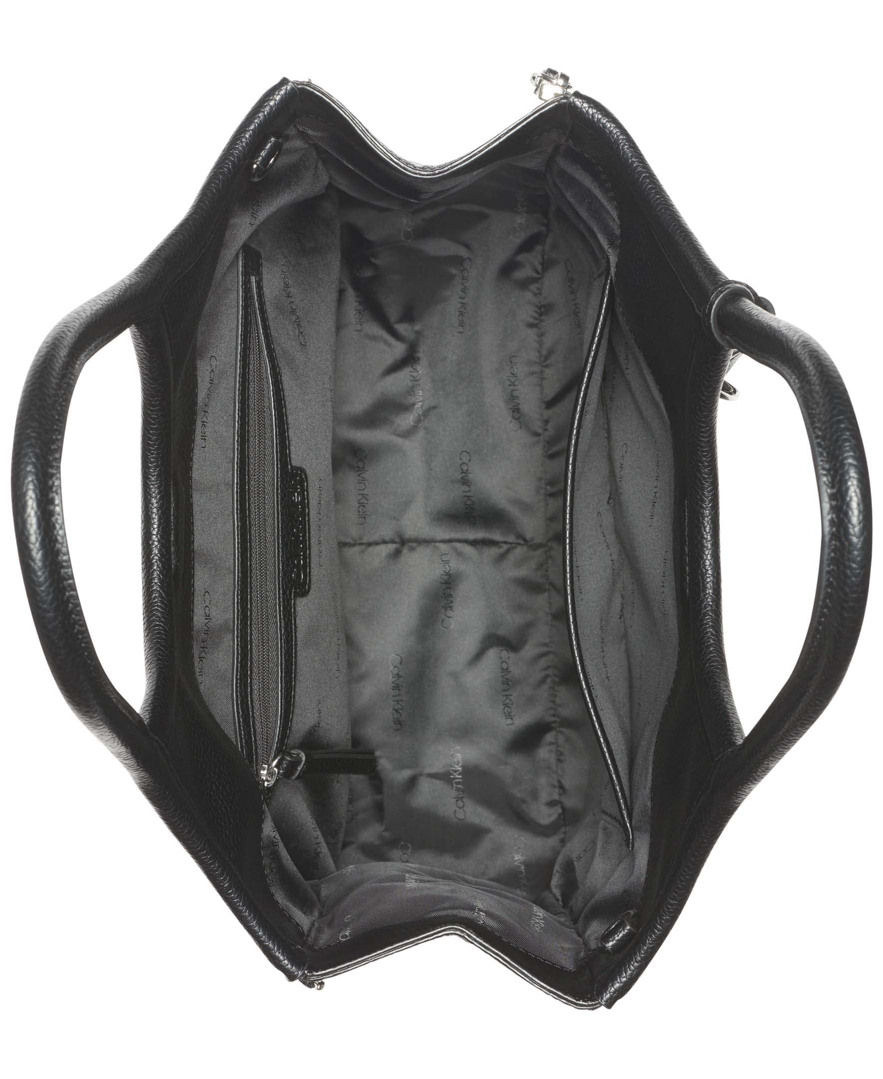 Calvin Klein Gabrianna Novelty Slim Side Zip Tote Bag for Women - Stylish Work & Travel Handbag, Perfect for Office, Commute and Weekend Outings
