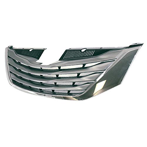 Toyota Sienna 2011-2014 Front Grille Assembly - Chrome/Black Replacement Compatible with Non-Cruise Control Models | Perfect for Van Upgrades & Customization