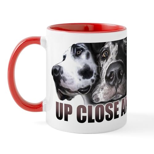 White/Red Inside - Great Dane Up Close Not RED Mug