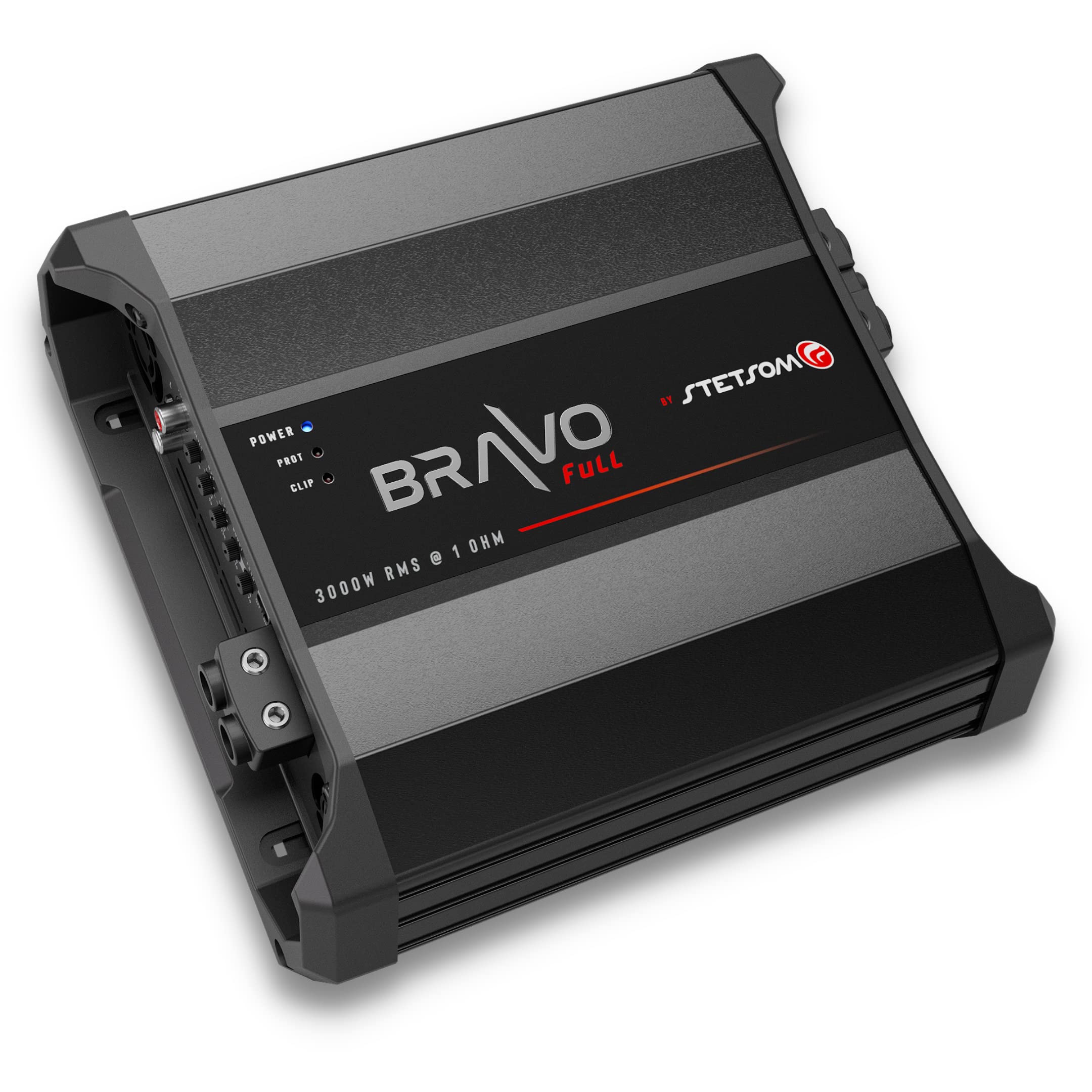 Stetsom Bravo Full 3000 1 Ohm Mono Car Amplifier - 3000W RMS Power, 1Ω Stable, HD Sound Quality with Crossover & Bass Boost | High-Performance Car Audio for Subwoofers & Speakers | Perfect for Car Audio Upgrades, Bass Competitions & Enhanced Music Experience