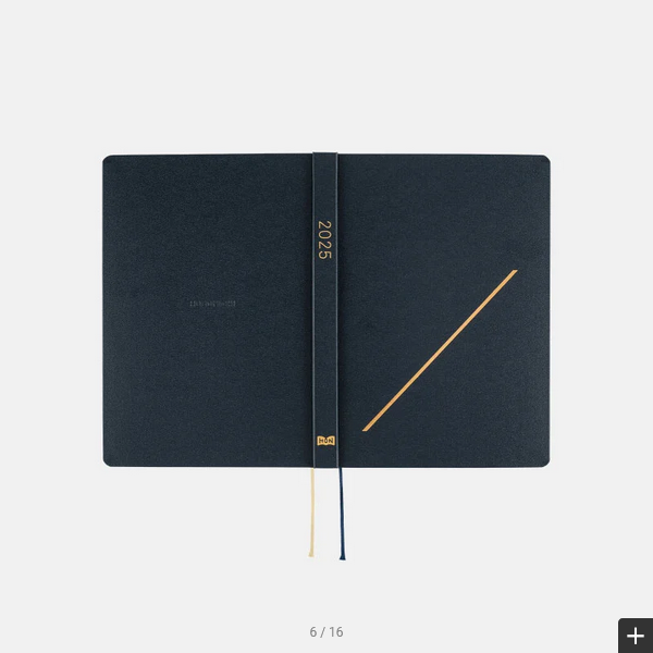 Hobonichi Techo 2025 Planner (Navy Blue) - A5 Size Daily Journal with January Start, Monday Start | English Edition | Perfect for Work, School & Personal Planning