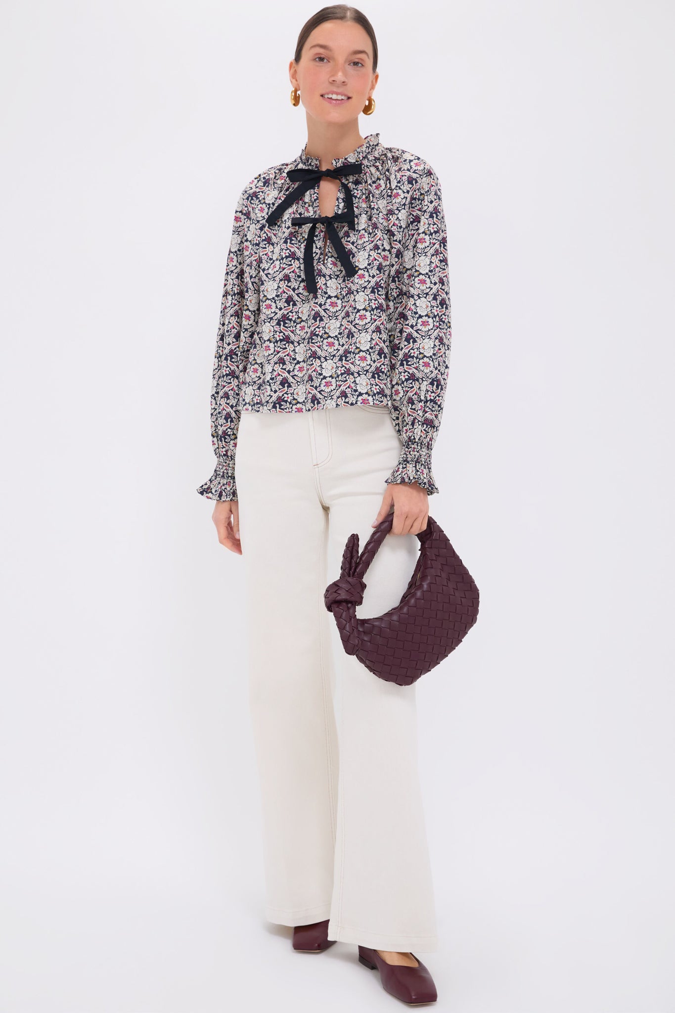 Bordeaux Plume Aiden Top - Elegant Women's Blouse for Casual & Office Wear | Perfect for Date Nights & Professional Outfits