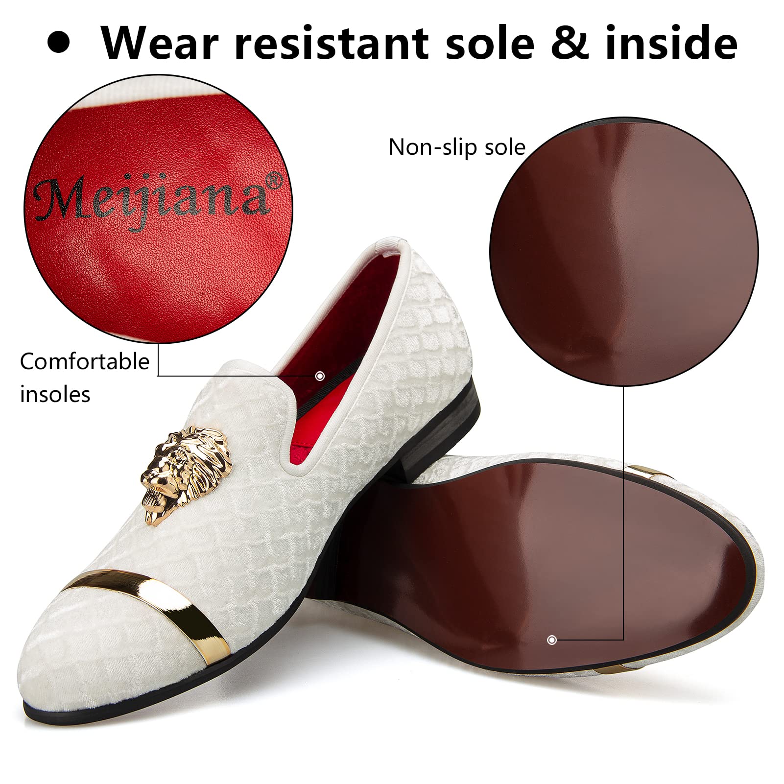 Meijiana Men's Luxury Loafers - Comfortable Wedding & Party Dress Shoes for Formal Events, Business & Casual Wear