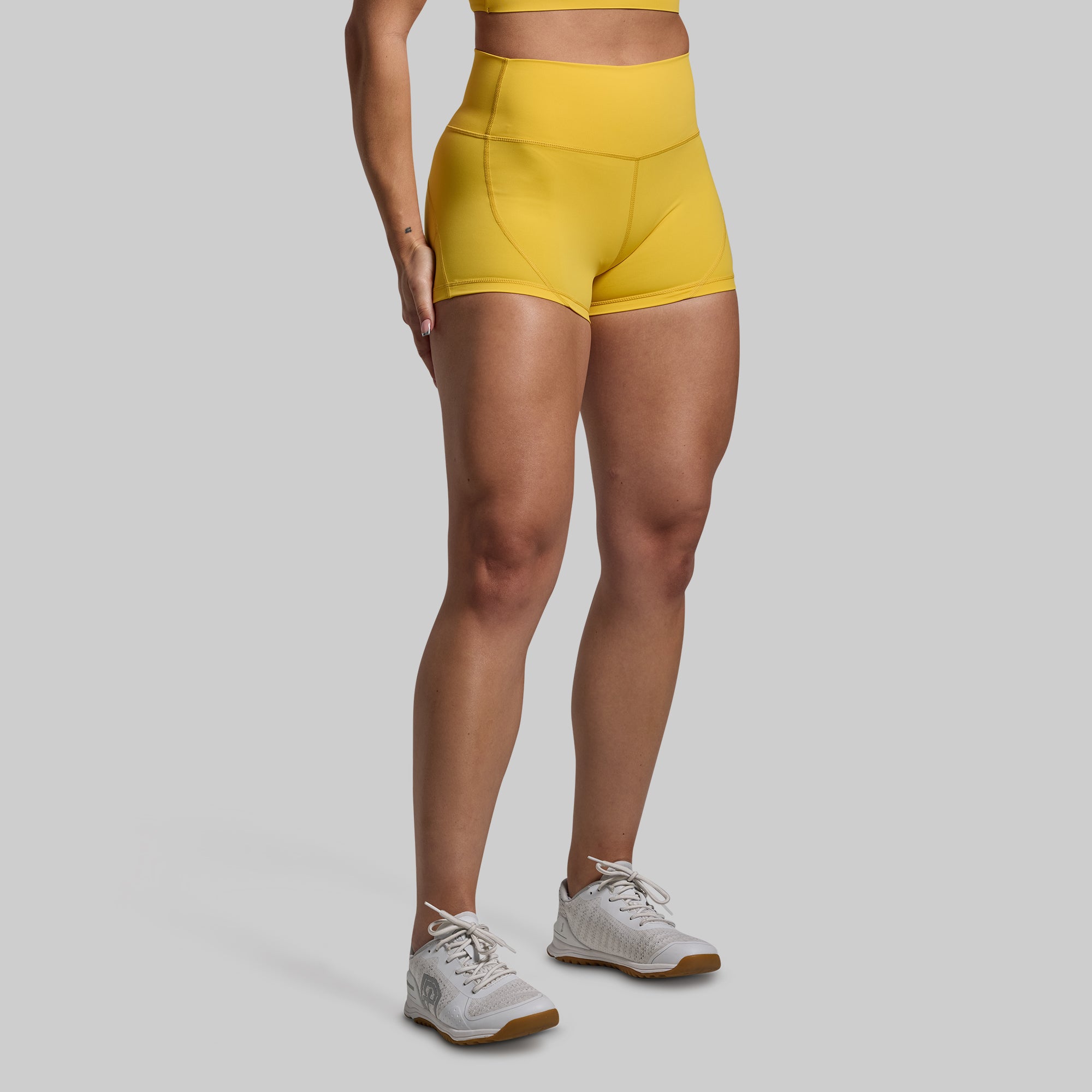 Golden High Waisted Booty Shorts for Women - Sexy Workout & Lounge Shorts for Gym, Yoga, and Summer Outfits