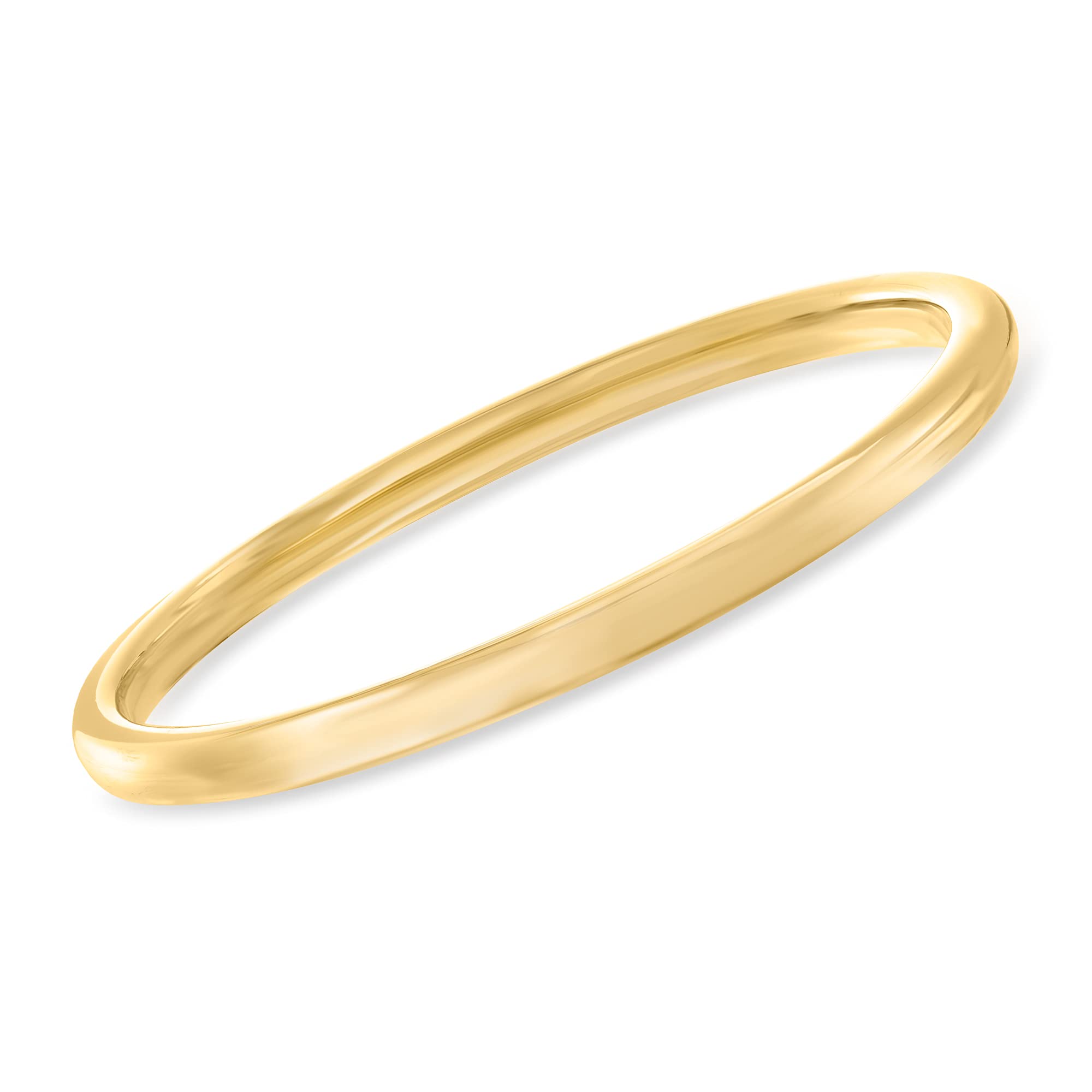 Ross-Simons Italian Andiamo 14kt Yellow Gold Over Resin Bangle Bracelet for Women - Elegant Gold-Tone Cuff Jewelry Gift for Birthday, Anniversary & Special Occasions