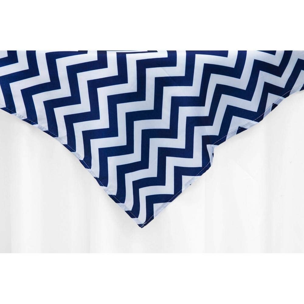 Navy Blue Polyester Satin Table Overlay - 54