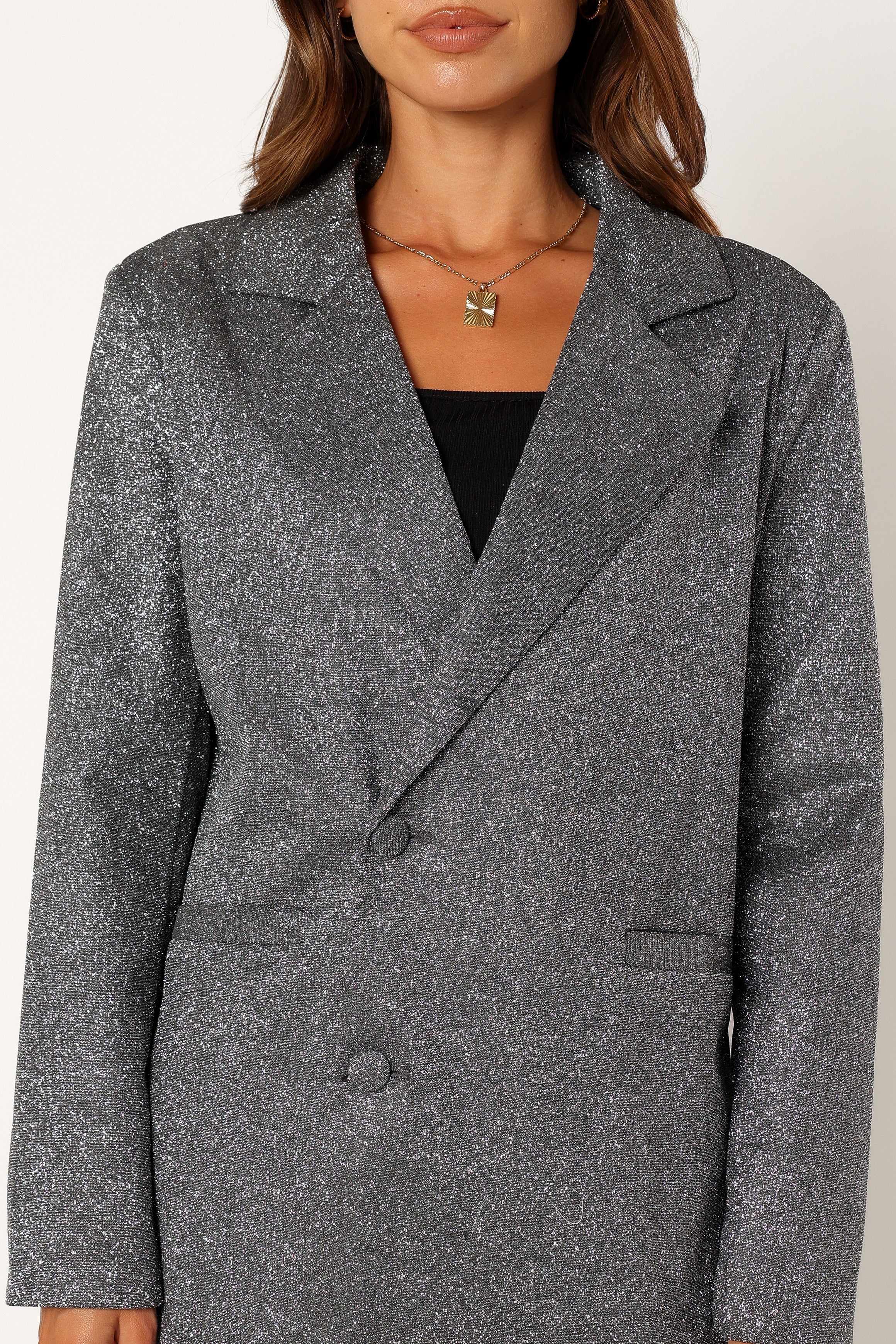 Kaliyah Shimmer Blazer for Women - Elegant Black Blazer Jacket for Office, Party & Evening Wear | Formal & Casual Outfits