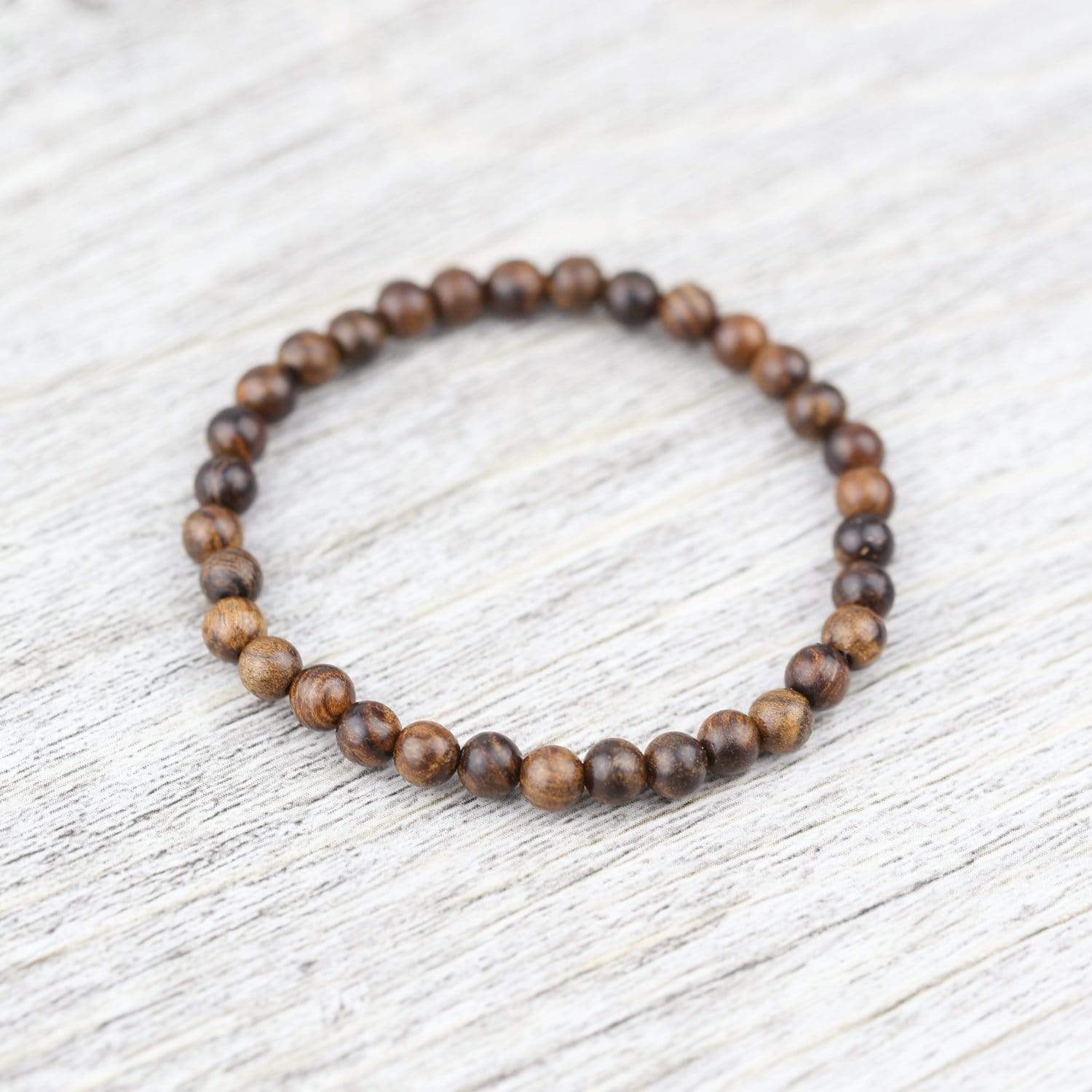 Natural Healing Dark Wood Bracelet for Men & Women - Handmade Wooden Bead Bracelet for Stress Relief & Positive Energy - Perfect for Yoga, Meditation & Everyday Wear