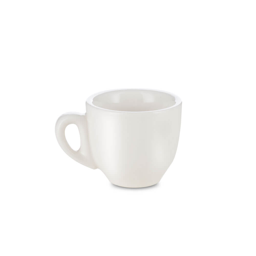 Premium White Porcelain Espresso Cup & Saucer Set (2oz/70ml) - Durable Ceramic Coffee Cups for Espresso, Cappuccino & Latte - Perfect for Home, Café & Restaurant Use