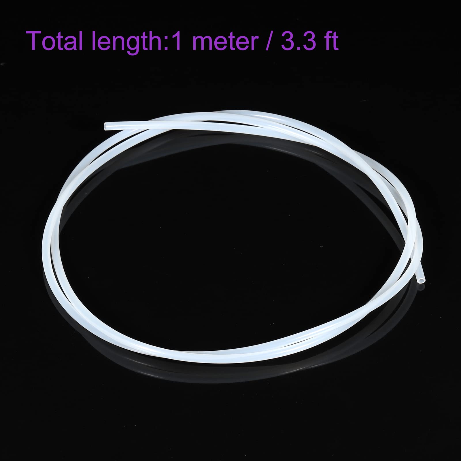 DMiotech 1M PTFE Tube Hose - 2mm x 3mm White Tubing for 3D Printer Filament | High-Temperature Resistant, Flexible & Durable | Perfect for Extruder Feeding, Filament Guide & DIY 3D Printing Projects